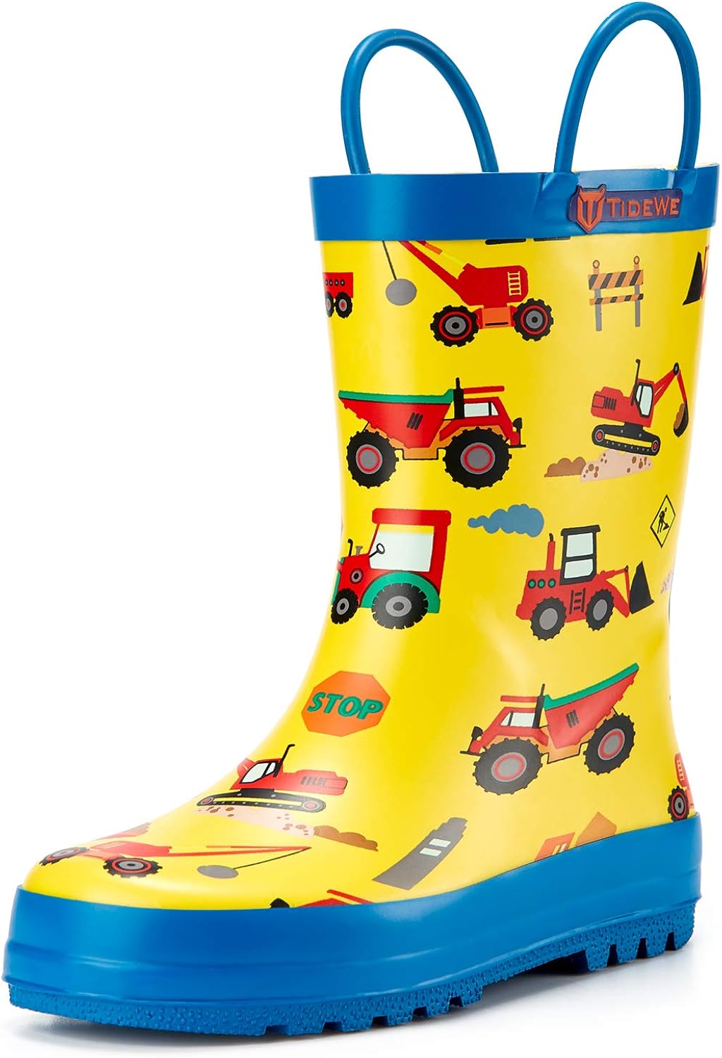 TIDEWE Rain Boots for Kids and Toddlers, Children Natural Rubber Rain Boots with