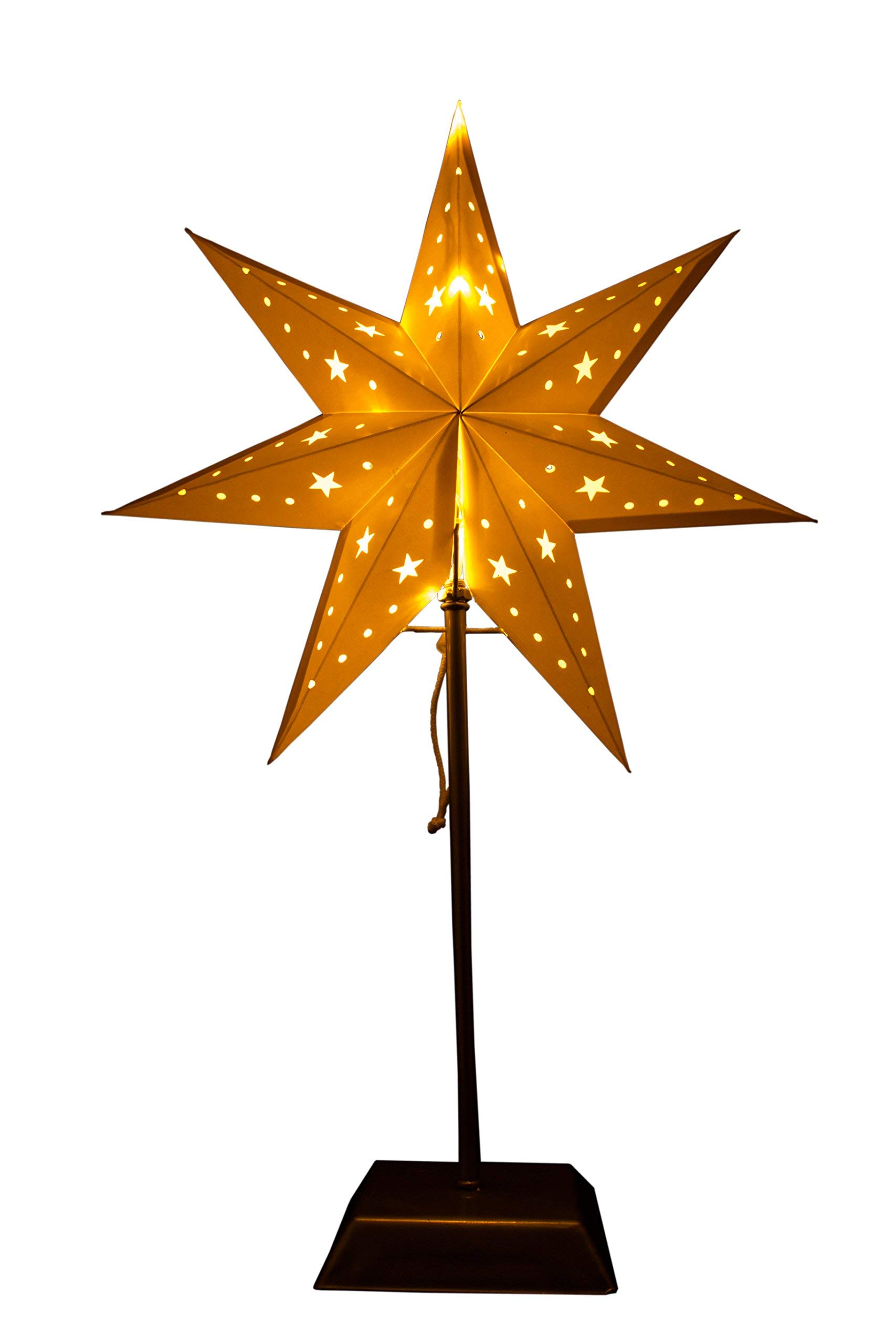 Best Season SA00049 LED Stand Star Metal / Paper / Plastic White 14 x 34 x 55 cm
