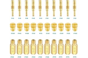 Minimprover 30PCS Carburetor Accessories Kit,10 Pcs Slow Pilot Jets and 20PCS Carburetor Main Jets for PWK Keihin OKO CVK KOSO PE PWM