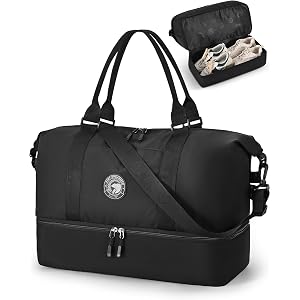 Nixjoro TSA Approved Spirit Frontier Airlines Personal Item Bag 18x14x8 with Shoe Compartment Tote Carry on Weekender Overnig