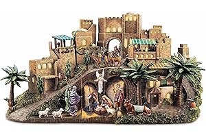 Hawthorne Village Nativity Sculpture Lights up and plays a classic recording