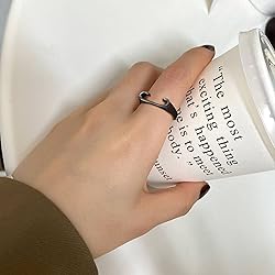 SILVERCUTE Statement Initial Rings for Women 925