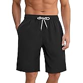 zeetoo Men's Swim Trunks Quick Dry 9" Inseam Board Shorts Mesh Lining Swimwear Bathing Suits Beach Shorts