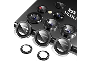 SAE&SVNG Crazylens for Samsung Galaxy S25 Ultra Camera Lens Protector, Tempered Glass Aluminum Edging, S25 Ultra Accessories, Anti-Scratch Decorative Camera Lens Protector for Galaxy S25 Ultra