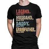 NAZENTI Personalized Papa Shirt, Custom Grandpa Shirts for Men, Legend Husband Daddy Papa T-Shirt