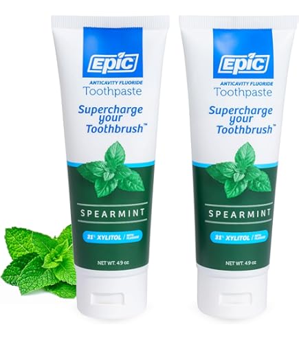 Amazon.com : Epic Xyitol Spearmint Flavored Toothpaste, 4.9-Ounce