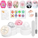 Bevimee 3D Molding Gel for Nails, 3D Nail Sculpting Gel for Nail Art | 3PCS Clear White Pink 3D Gels for Nails Non-Sticky for Carving Extension Sculpture Manicure Salon DIY at Home 5g/0.18 Oz