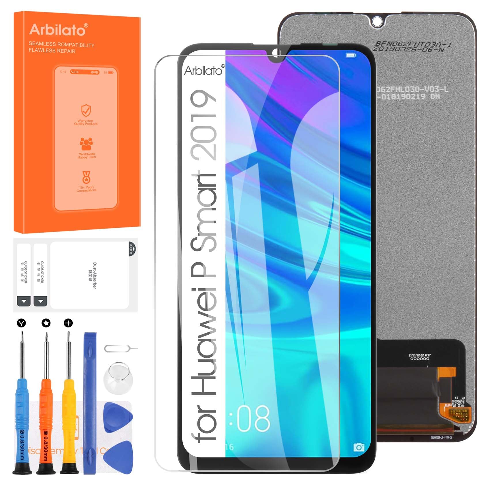 Arbilato Screen for Huawei P Smart 2019 Replacement Screen for Huawei P Smart 2020/Maimang 8/Enjoy 9s LCD Display Touch Screen Digitizer Assembly Repair Parts (Black)