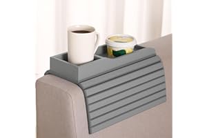 Couch Cup Holder, Anti Falling Couch Drink Holder, Natural Bamboo Sofa Cup Holder Armrest Tray, More Safe for You Family, Por