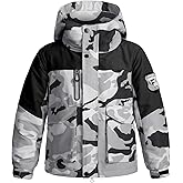 BANTREK Boy's Ski Winter Coat - Lightweight Insulated Waterproof Snow Jacket Hooded Windproof Warm Outerwear for Kids