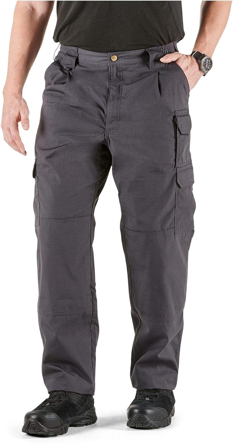 5.11 Tactical Men's Taclite Pro Lightweight Performance Pants, Cargo Pockets, Action Waistband, Charcoal, 34W x 30L, Style 74273: Clothing
