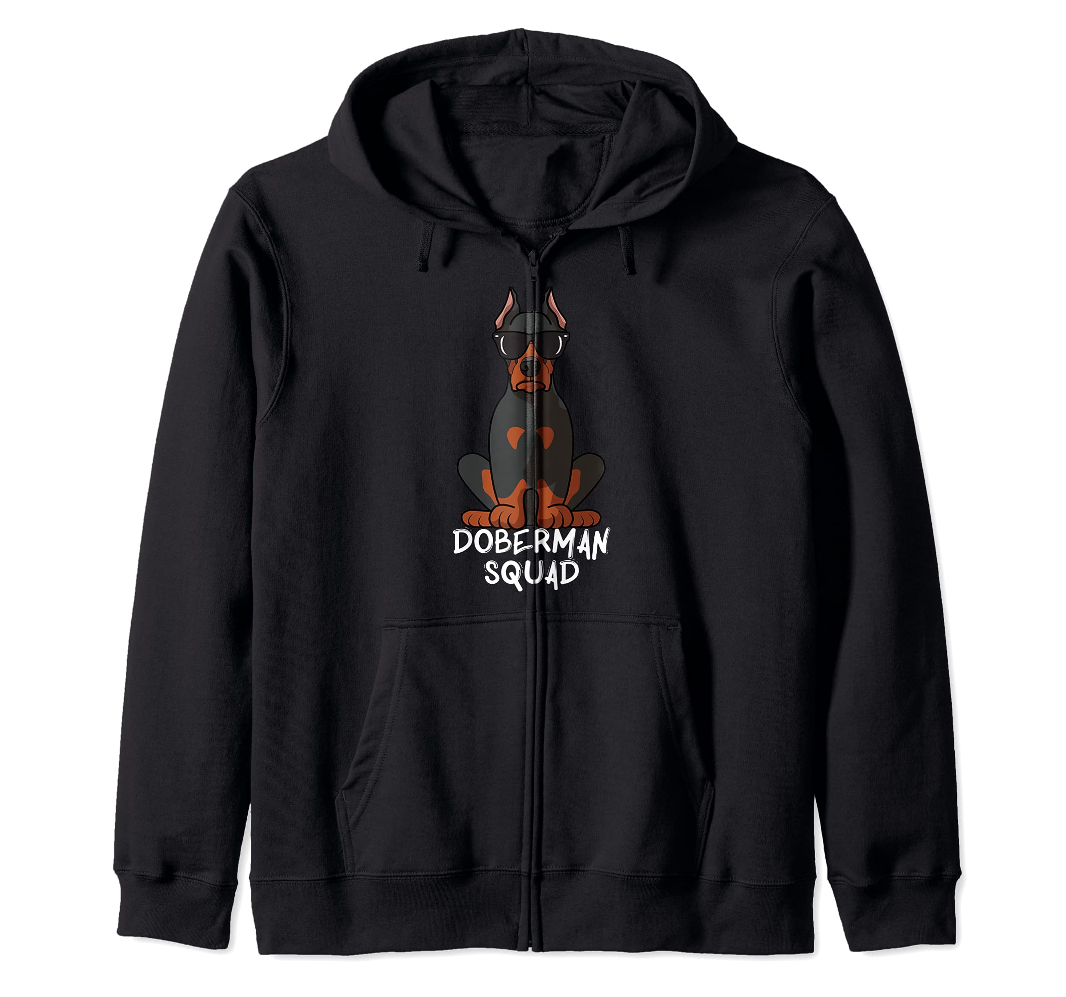 Cool Doberman Pinscher Squad Dog Mom Dog Dad Zip Hoodie