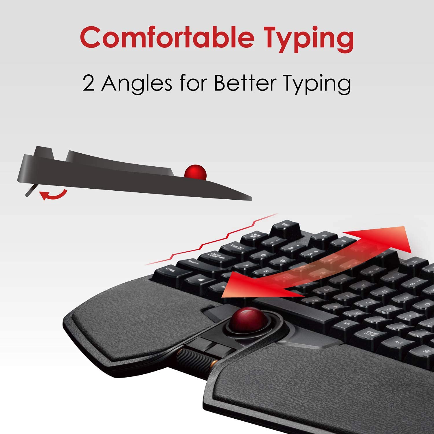 ELECOM 2.4GHz Wireless Thumb-Operated Trackball Mouse & Wired Japanese Layout Keyboard with Built-in Optical Trackball Mouse & Scroll Wheel (M-XT3DRBK-G & TK-TB01UMBK)