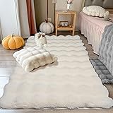 Neloodony Fluffy Runner Rug for Bedroom Living