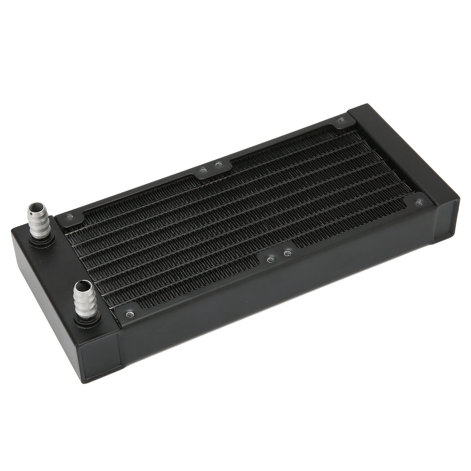 Sorandy 80mm Aluminum Alloy Water Cooling Radiator, 9.5mm Faucet, 8 Pipe, Dual Fans, Compatible with Small Servers, Drones, Engraving Machines, Printers, Water Cooling Systems