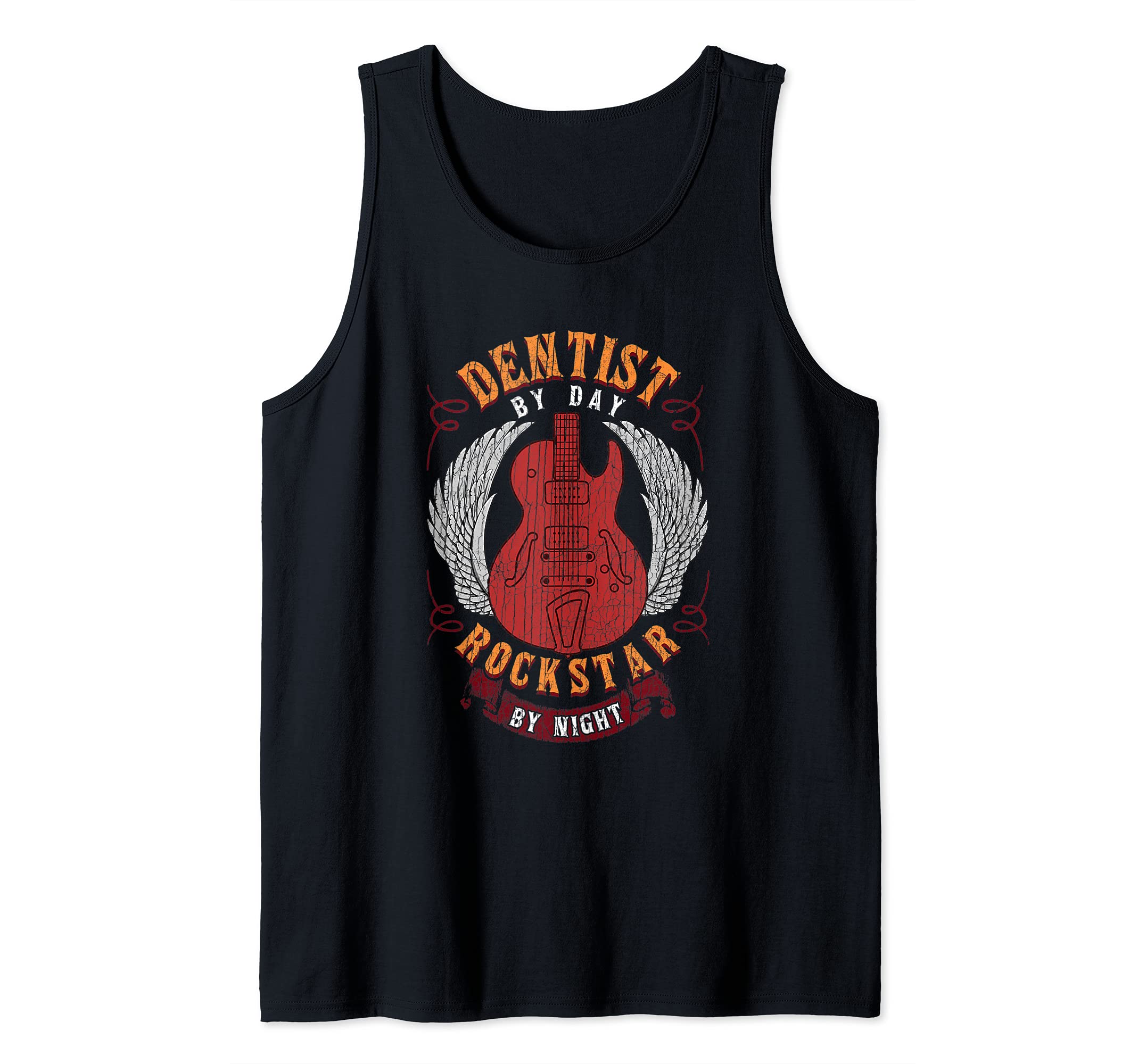 Dentist By Day Rockstar By Night Funny Dental Healthcare Tank Top