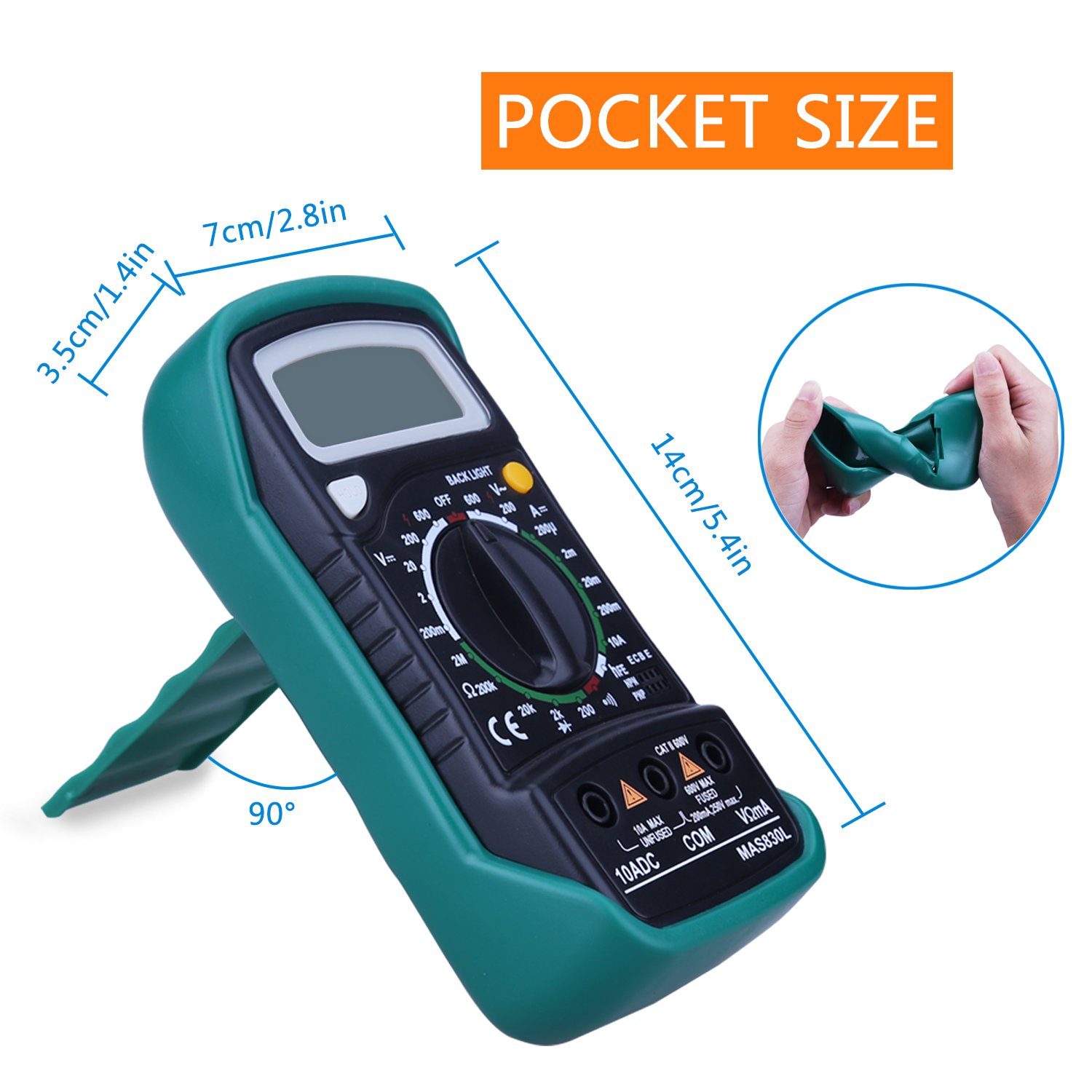 Electrical Multimeter Digital with Ohm AC/DC Volt Amp and Diode