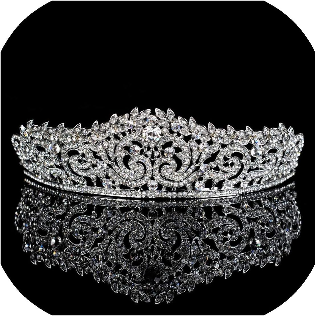 Topwedding Rhinestones Bridal Headpiece Wedding Tiara Crown, Women