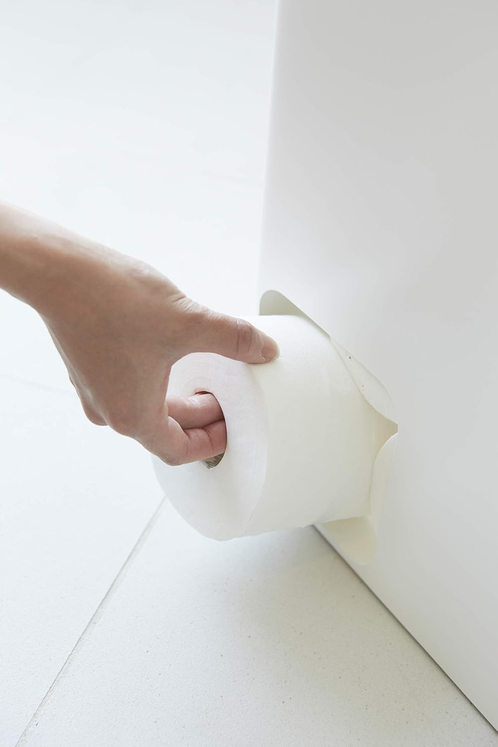Yamazaki 3455 TOWER Toilet Paper Stocker, White, Steel, Minimalist Design, 23 x 12.5 x 48 cm (LxWxH) - Image 5