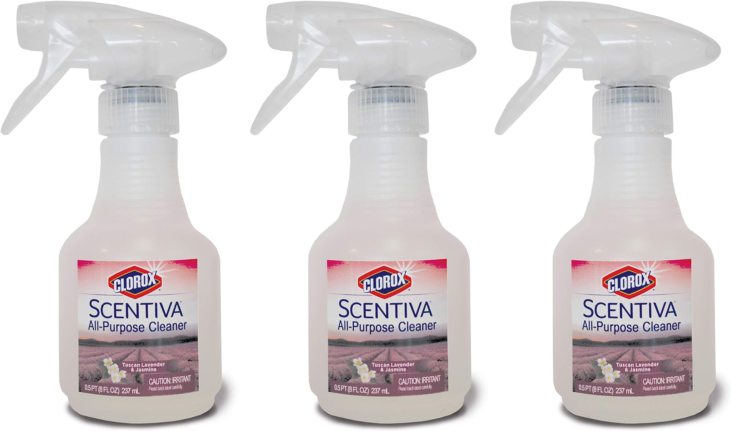 Clorox Scentiva Tuscan Lavender & Jasmine All-Purpose Cleaner Spray, 3 Pack, 8 ounces each