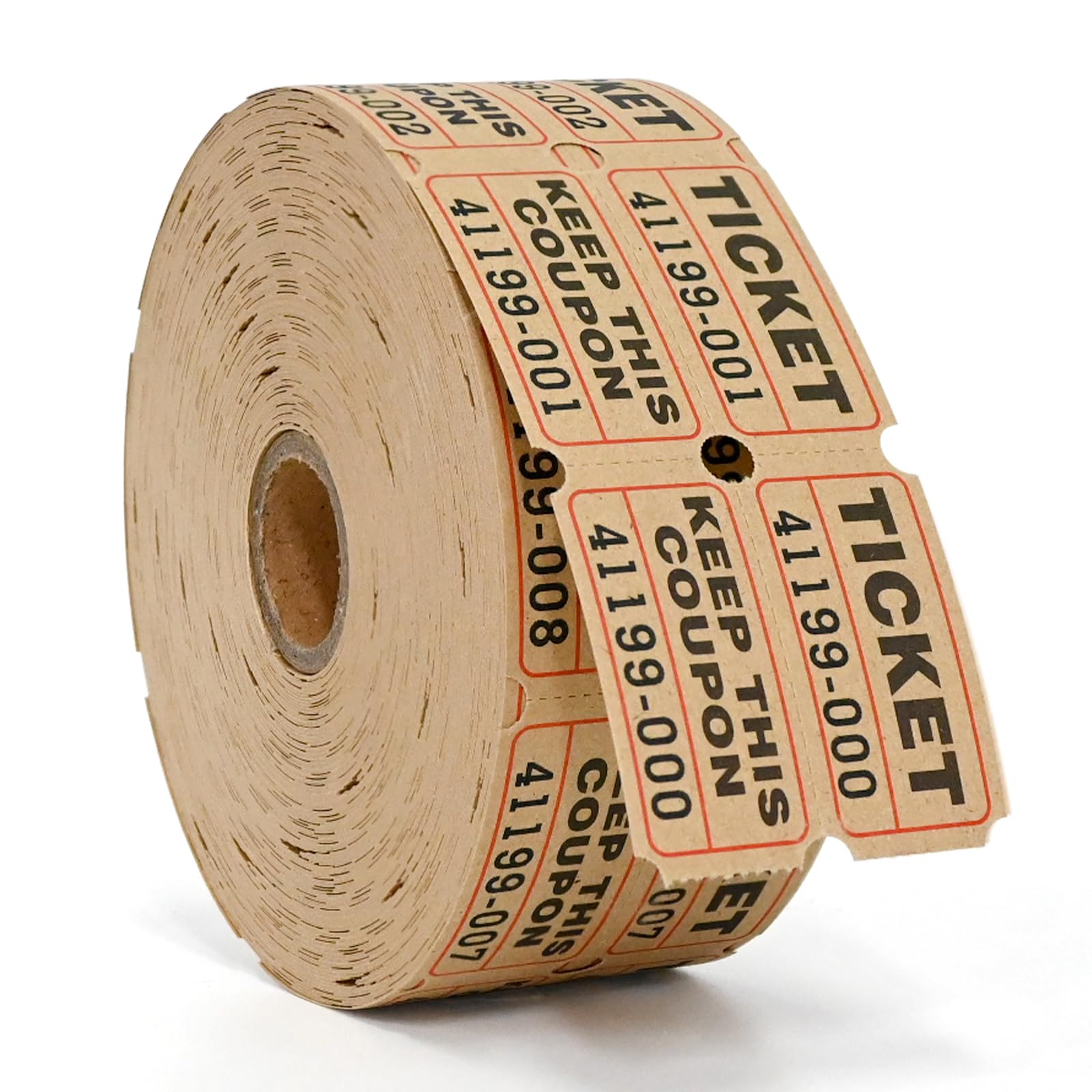 L LIKED Raffle Tickets Double Rolls 1000 per Roll 50/50 Raffle Tickets for Events, Entry, Class Reward, Prizes (Kraft)