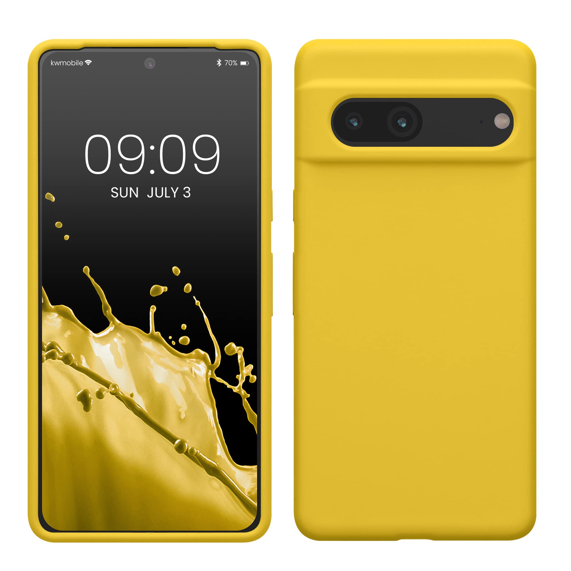 kwmobile Case Compatible with Google Pixel 7 Case - TPU Silicone Phone Cover with Soft Finish - Radiant Yellow โ image 1