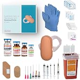Anatomy Lab Clinical Nursing Skills Training Kit | 60-Piece Wearable Intramuscular Injection Practice Set for Nursing Students, Syringes, Needles