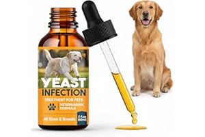 CENNYO Yeast Infection Treatment for Dogs, 60 ML Dog Ear Infection Treatment, Relief Pet Allergy, Itchy Skin, Supports Ear Yeast Healthy Itch Relief, Gentle Pet Care