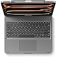 edaiser Swivel Keyboard Case for Apple 2025 iPad Air 13-inch (M3-M2), iPad Pro 13 inch M4 2024, iPad Pro 12.9-inch (6th-3rd Gen); Rotatable Cover with Pencil Holder, Trackpad, Backlit, Space Gray