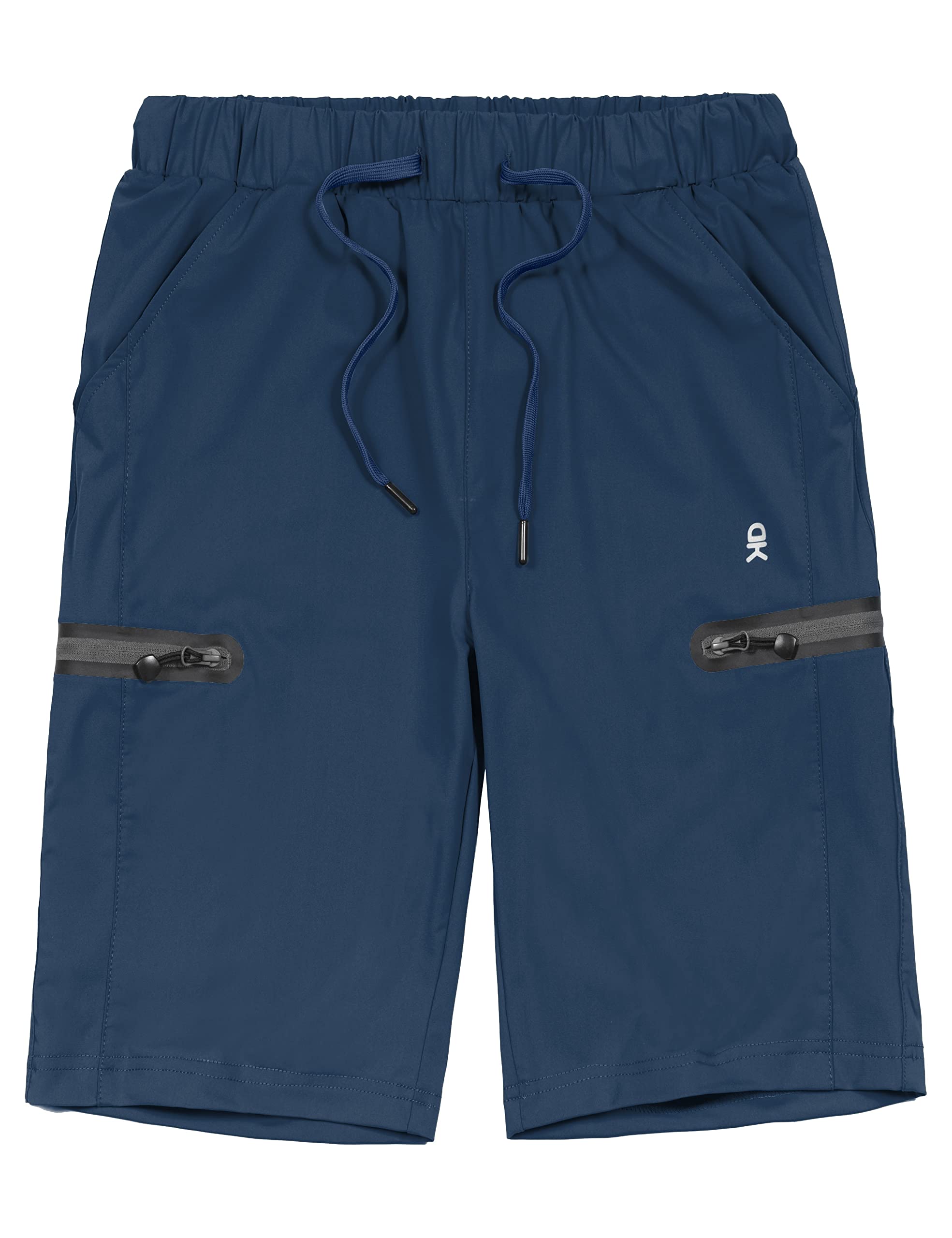 Little Donkey Andy Men’s Ultra-Stretch Quick Dry Lightweight Bermuda Shorts Drawstring Zipper Pocket Hiking Travel Golf Navy S
