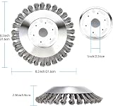 YUET 8'' Grass Trimmer Strimmer Head 24.5mm Replacement Wire Brush Wheel view 5