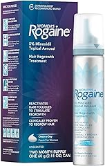 Rogaine 5% Minoxidil Foam, Topical Once-A-Day Hair Loss Treatment for Women to Regrow Fuller, Thicker Hair, Unscented, 2-Mont
