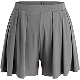 CIDER Plus Size Women Shorts Elastic Waist Wide Leg Flowy Shorts Lounge Summer Vacation Boho Casual Outfits