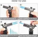 Cadrim Kitchen Blow Torch 1300°C Dual Flame Refillable Butane Chef Tool view 7