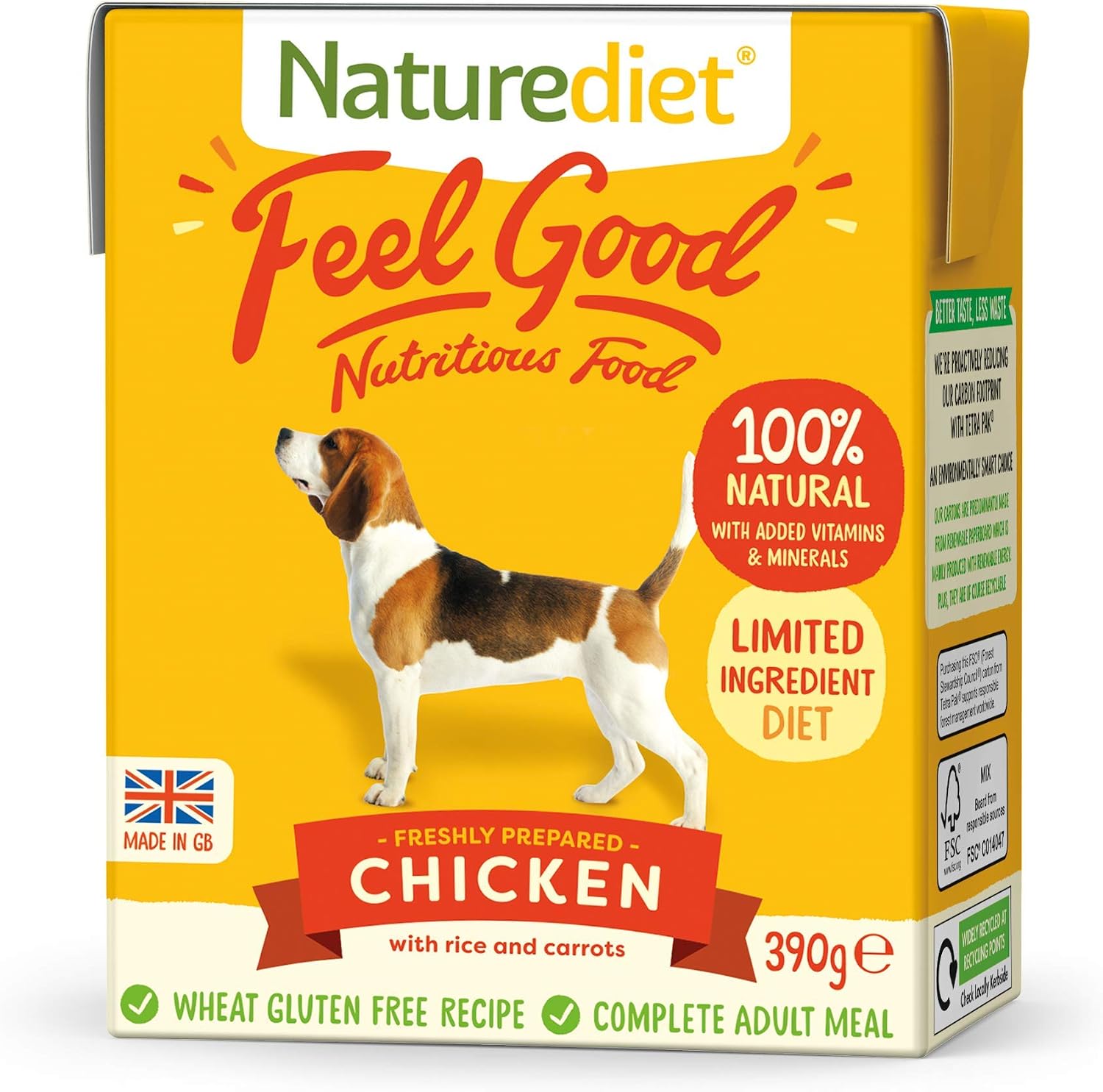 NATUREDIET Feel Good Selection Pack Complete Wet Food, 390g (Pack of 16) Packaging may vary, 390 g (Pack of 16)