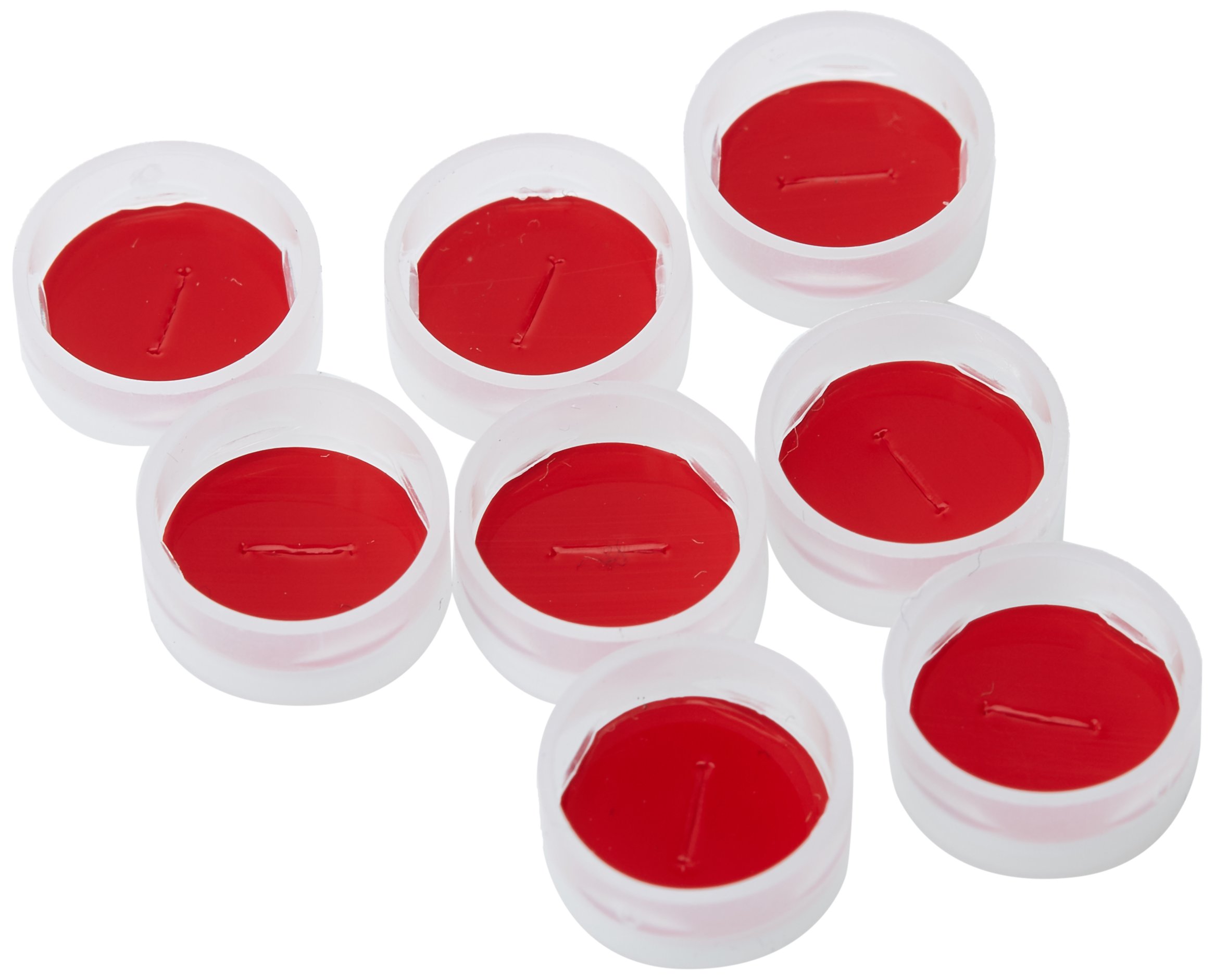 Neochrom 1074 Schnappringk Apple 11 mm Red/White/Clear Silicone Slotted – (Pack of 100)