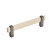 Amerock | Cabinet Pull | Silver Champagne/Black
