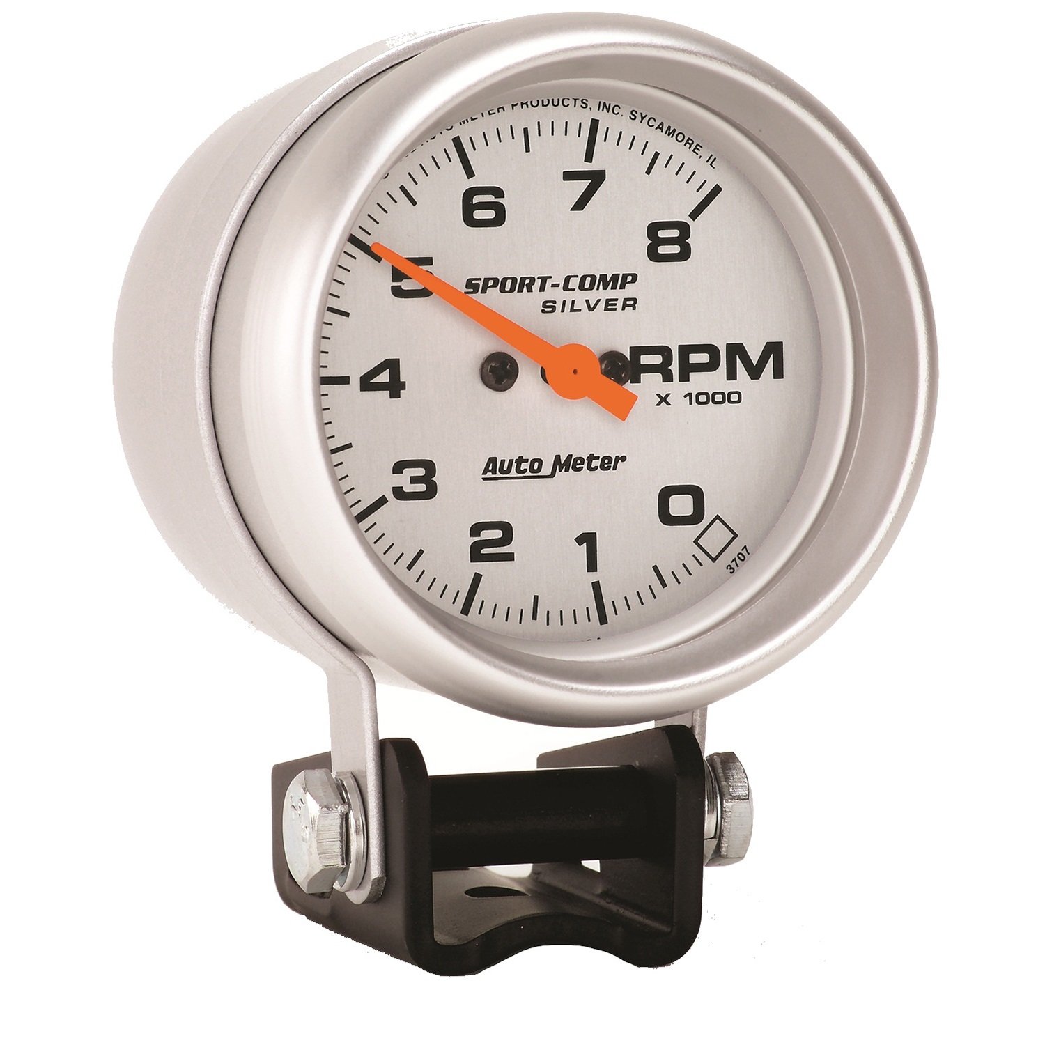 Auto Meter 3707 Sport-Comp Silver Mini