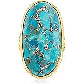 Ross-Simons Mohave Turquoise Ring in 18kt Gold Over Sterling