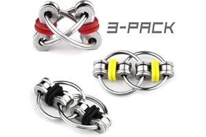CaLeQi Flippy Chain Fidget Toy Relieves Stress Reducer, ADHD, Anxiety, and Autism (C)