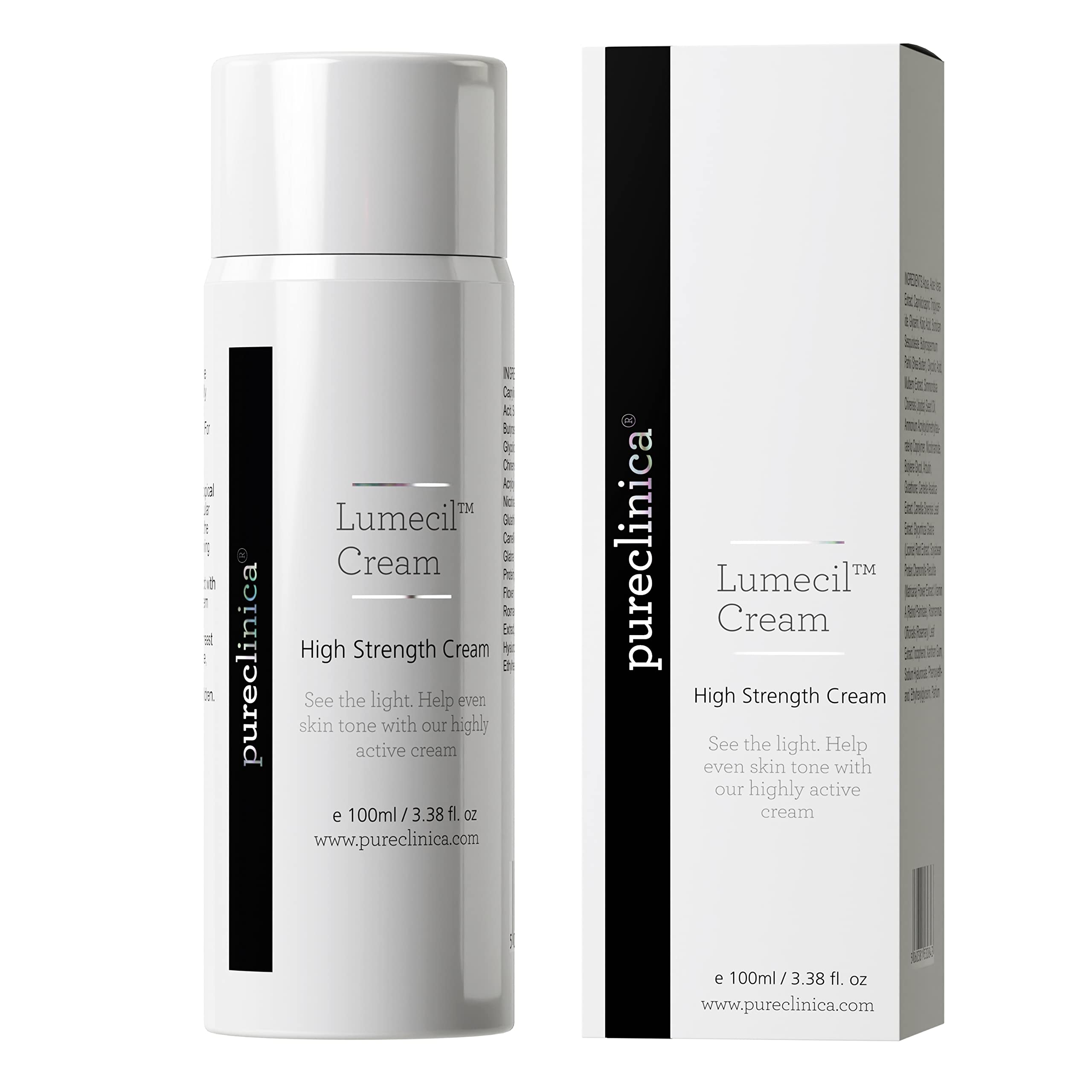 Lumecil Skin Lightening Cream 100ml From Brown To White with the Most Effective and No.1 Rated Skin Whitening Solution. Achieve Many Shades Lighter/Whiter