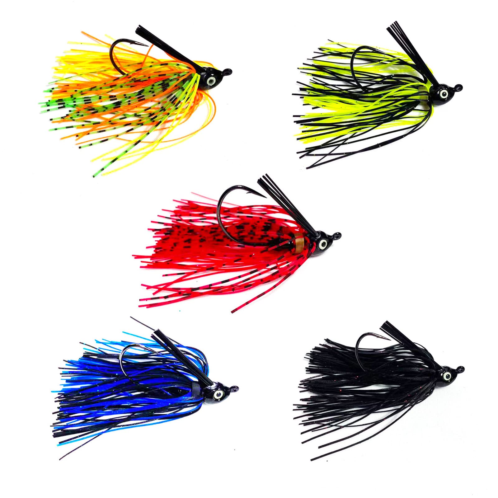 TUXIBIN Artificial bait set, spinning bait, fishing jig spinner set, pike bait, artificial fishing bait for trout, perch, pike, chub, zander b5-8