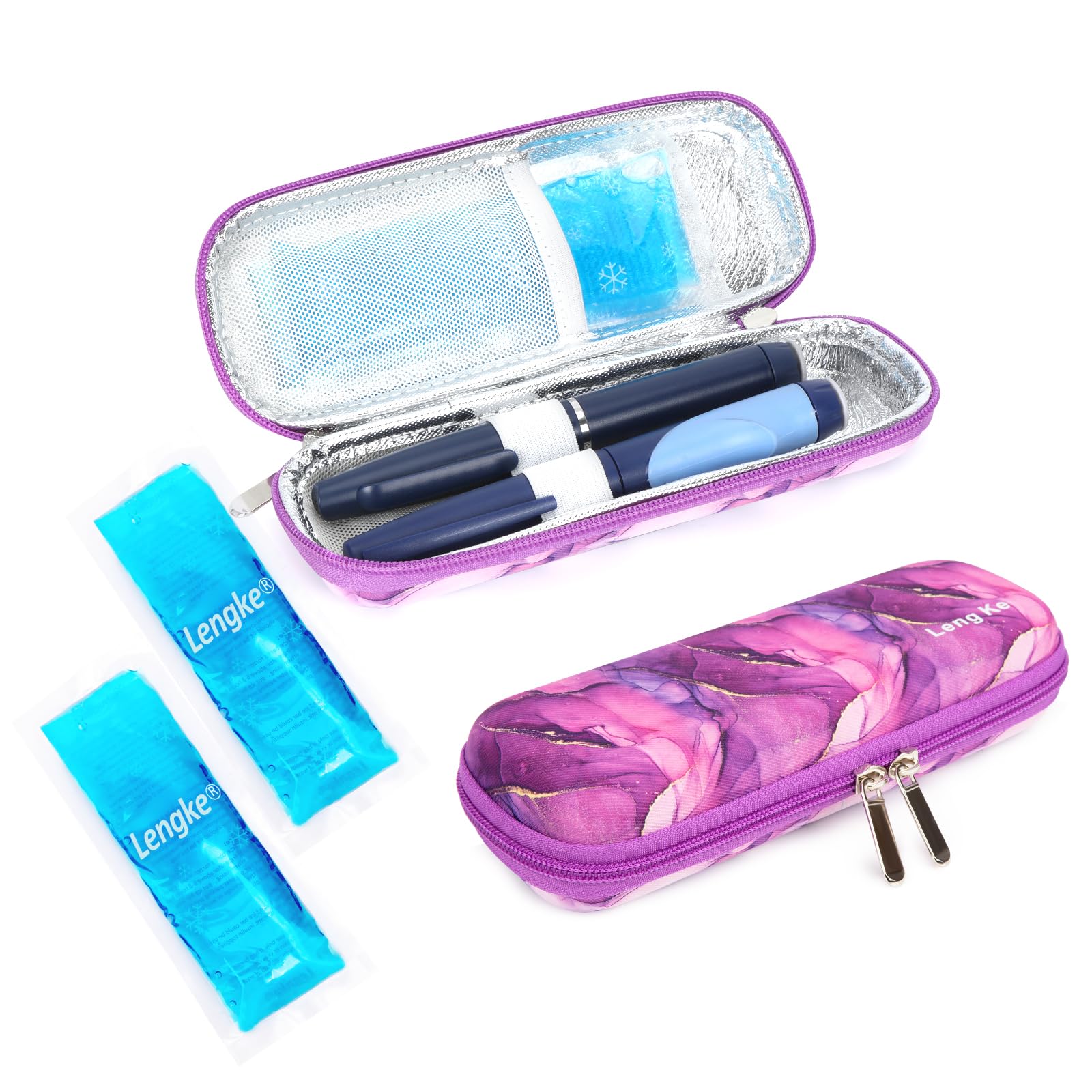 Photo 1 of YOUSHARES Portable Insulin Cooler Travel Case - TSA Approved Diabetic Medication Cooling Bag, EVA Insulated Organizer for Epi Pens, Refrigerated Diabetes Supplies Carrying Storage Kit with 2 Ice Pack