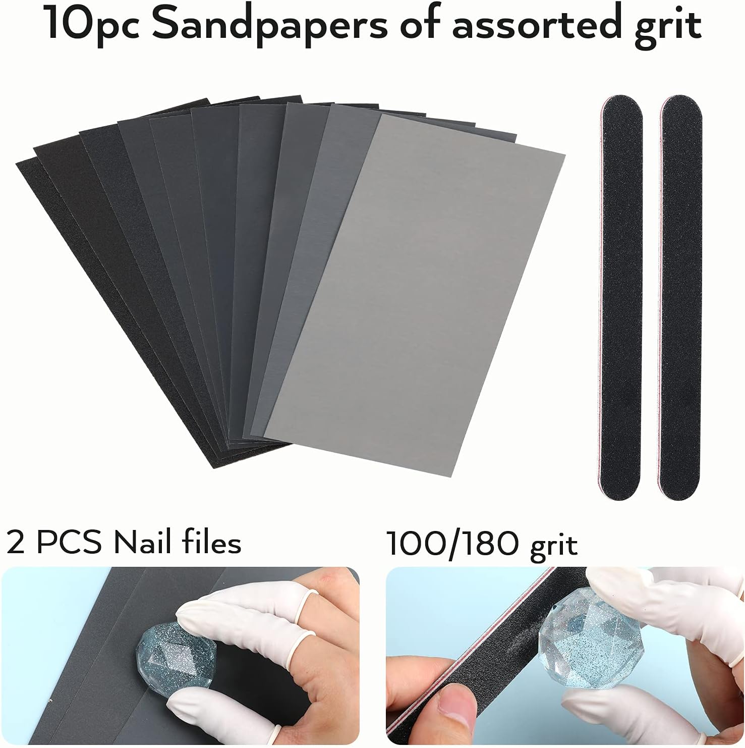 Epoxy Silicone Supplies Tool Set, Resin Measuring Cups with Resin Drill, Pocket Scale, Mixing Stick, Craft Mat, Sandpapers, Gloves for Resin Casting Art DIY, Jewelry Making