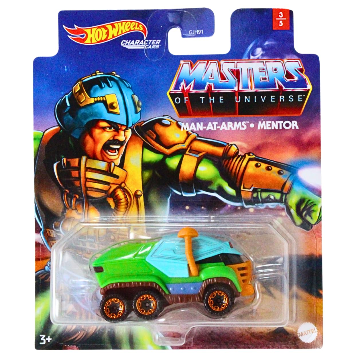 Character Cars Hot Wheels Masters of The Universe Die-cast 1:64 Scale Vehicle Car - Man At Arms Mentor 3/5