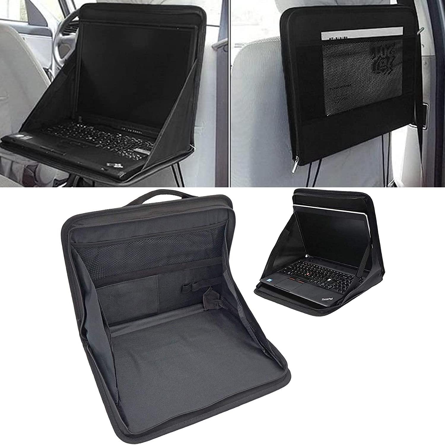 WIKEA Car Laptop Holder,Car Backseat Organiser,Stand Bag Tray Mount Back Seat Auto Food Work Table Organizer, Car Back Seat Storage Tray Bag