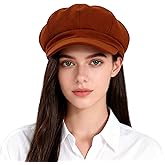 ZLSLZ Womens Woolen Elastic Octagonal Ivy Newsboy Cabbie Gatsby Painter Hat Cap