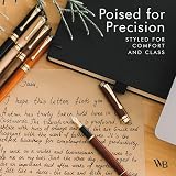 Wordsworth & Black Fountain Pen Set Bamboo Wood Medium Nib Gift Case view 6