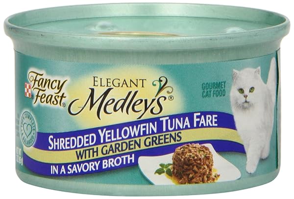 FANCY FEAST ELEGANT MEDLEYS, SHREDDED YELLOWFIN TUNA FARE...