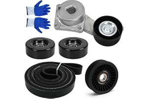 FQRANBO 90K-38274A Serpentine Belt Drive Kit Tensioner & Idler Pulley Fits for Ford Expedition F150 F250 F350 Lincoln Navigator Mercury Mountaineer 2005-2014 Replaces 38274 6PK2605